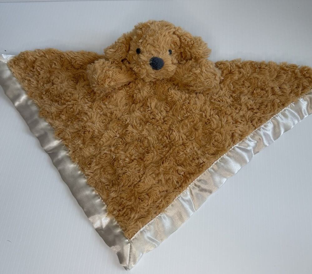 Cloud Island Brown Puppy Dog Lovey Security Blanket Satin Trim Target Doodle